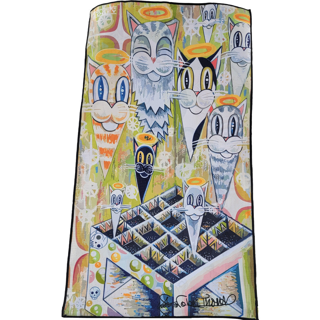 Cat and Dog Double Canvas Series Micro Fiber Towel