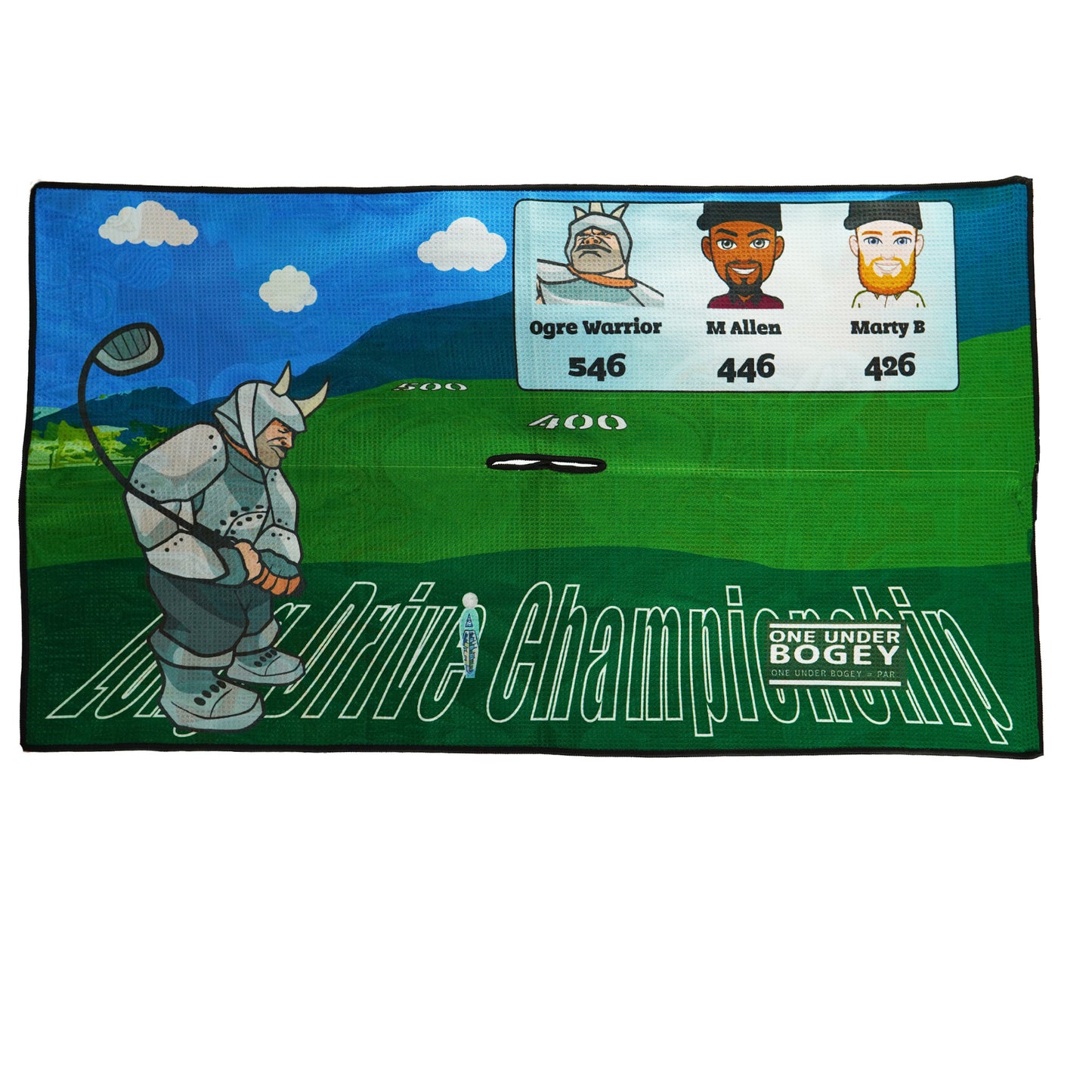 Ogre Warrior Wins the Long Drive Competition with Stargazer Tee Micro Fiber Towel